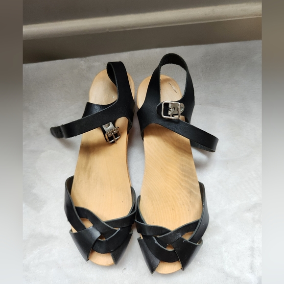 Swedish Hasbeens black leather clog size 36/6.5 - Picture 6 of 6